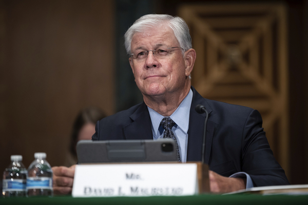 David Maurstad, FEMA senior executive for flood insurance, testifies before a Senate panel.