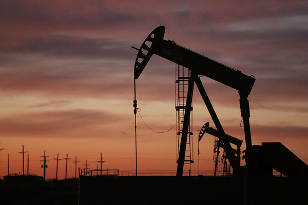 Oil pump jack in Texas' Permian Basin.