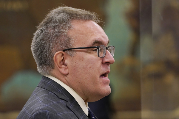 Former EPA Administrator Andrew Wheeler testifying at the Virginia Legislature.